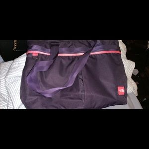 The northface purple tote backpack
